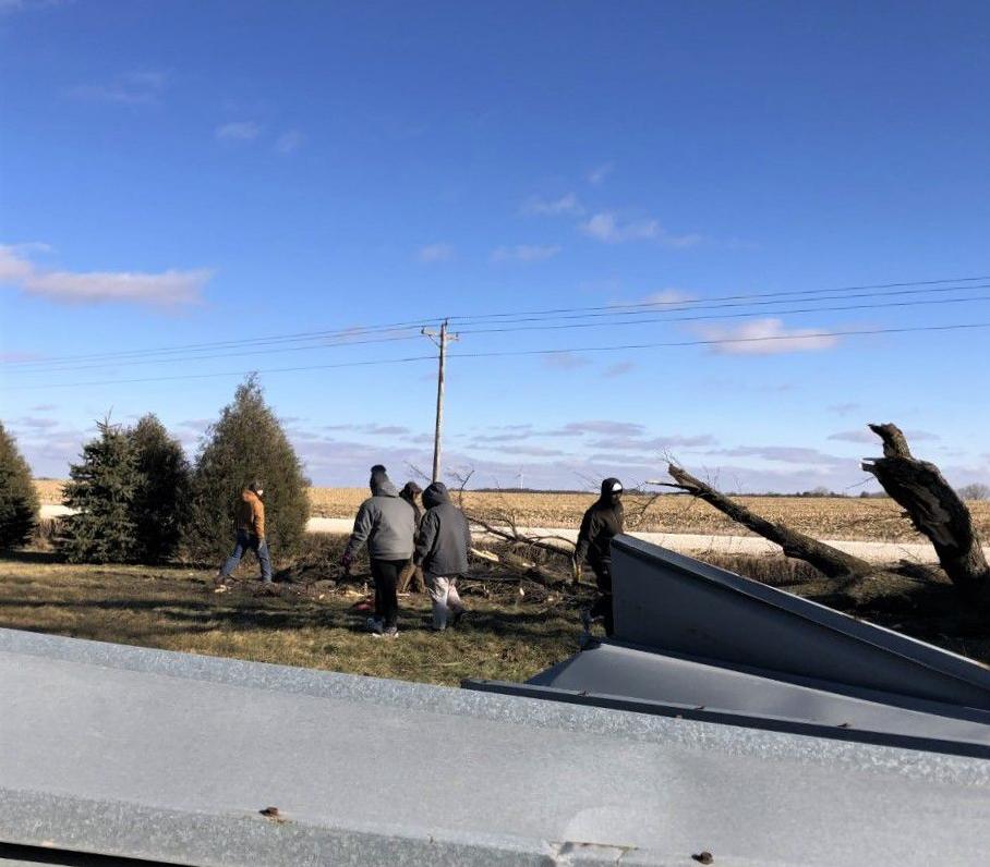 Windstorm wreckage